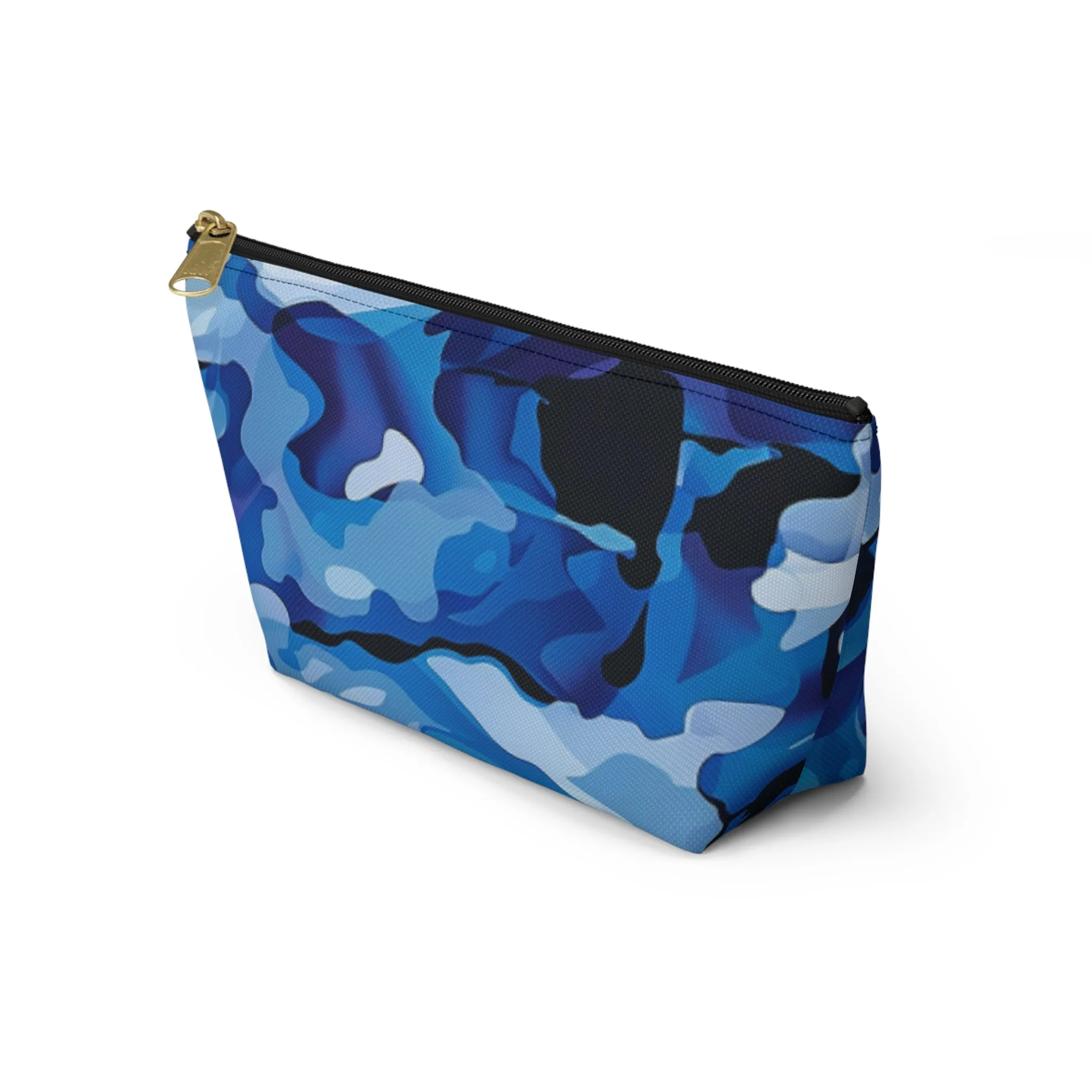 Blue Camo Accessory Pouch w T-bottom