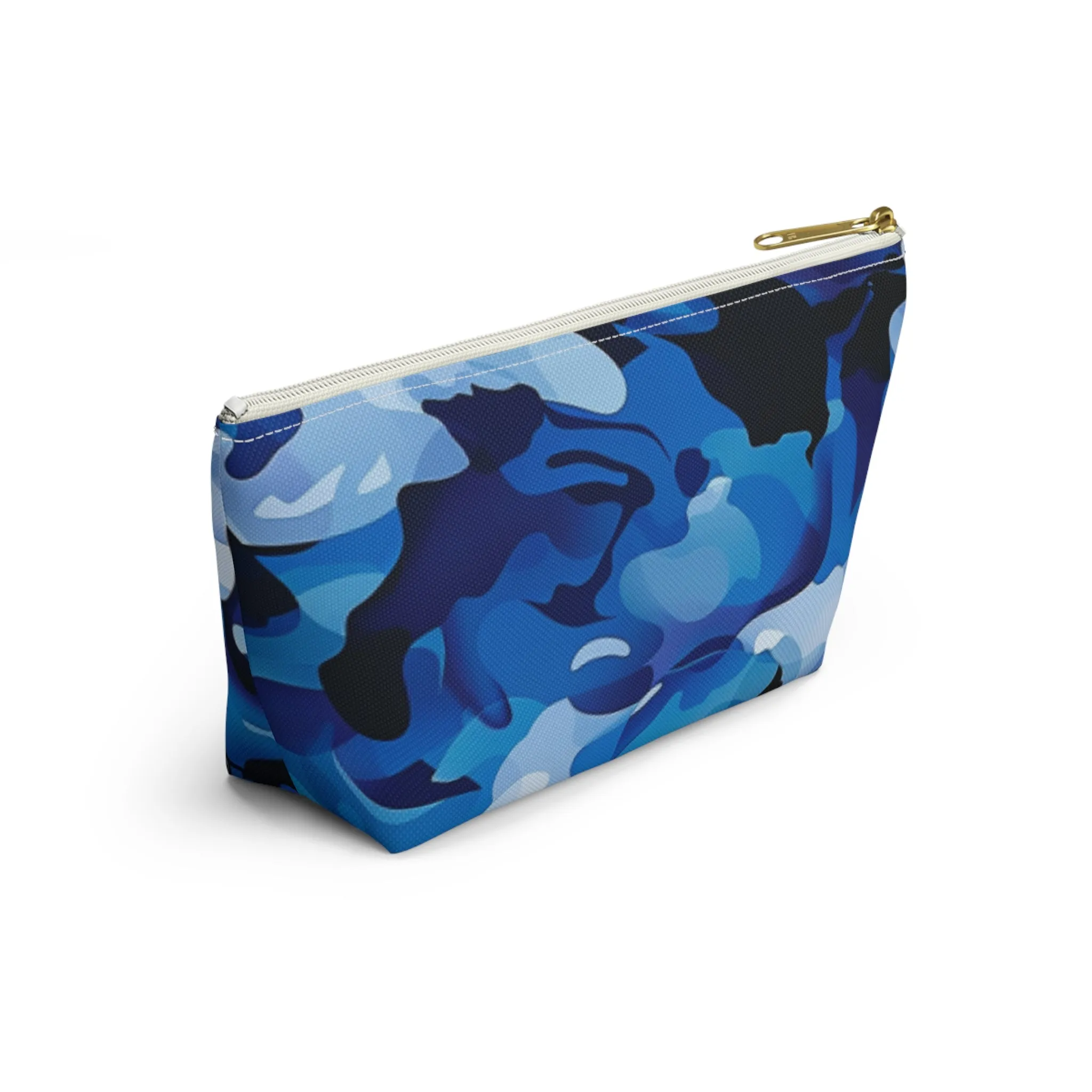 Blue Camo Accessory Pouch w T-bottom