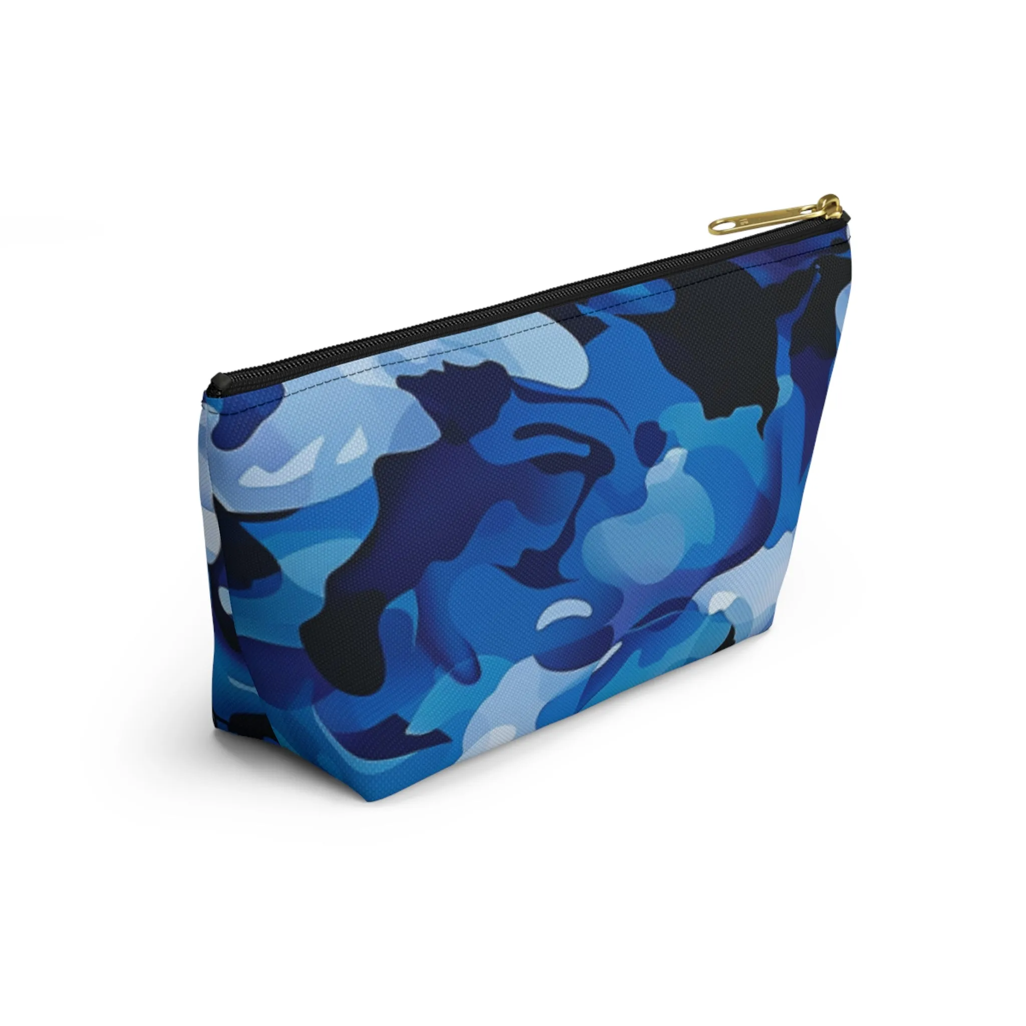 Blue Camo Accessory Pouch w T-bottom