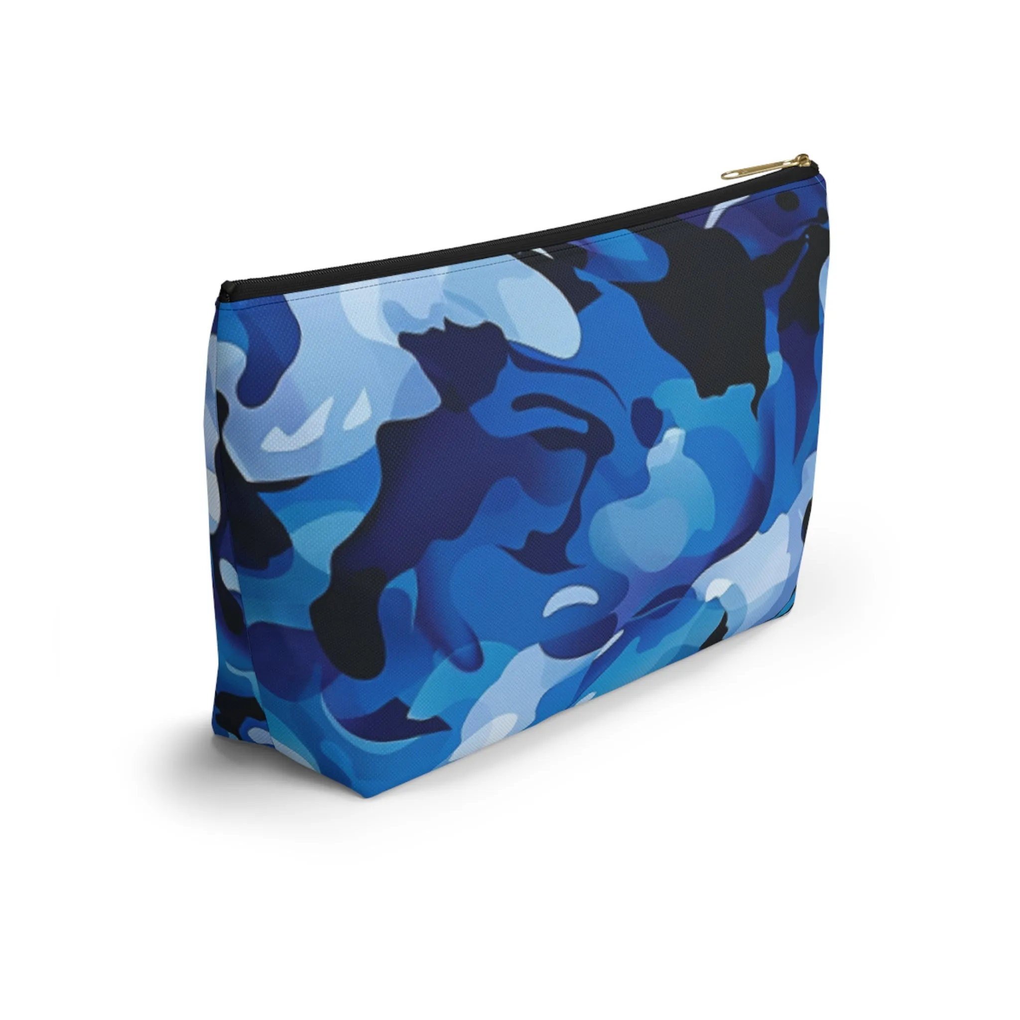 Blue Camo Accessory Pouch w T-bottom