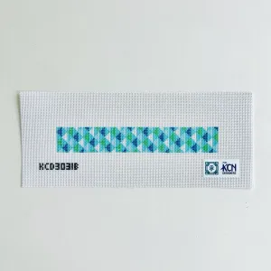 Blue Geometric Key Fob Printed Canvas