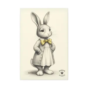 Bonbon Avenue Village Bunny Canvas Wall Art