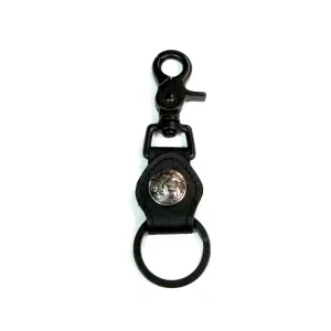 BUB05  Black on Black Key Fob w/ Buffalo Nickel