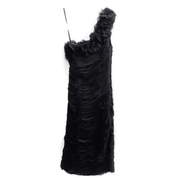 Calvin Klein Cocktail Dress One Shoulder Ruched 2