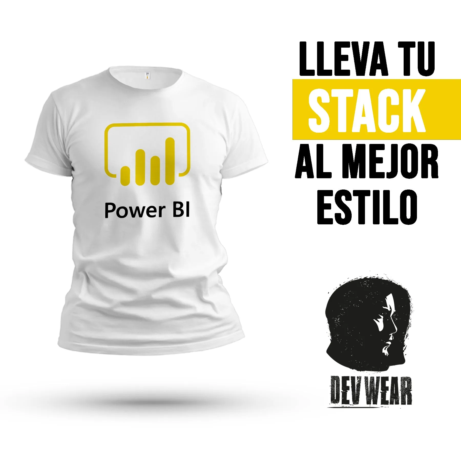 CAMISETA LOGO CENT DEVELOPER POWER BI