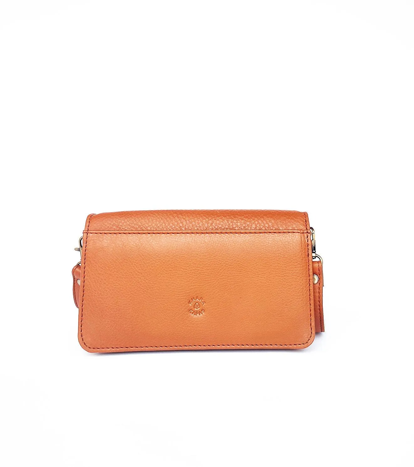 Caramel crossbody wallet