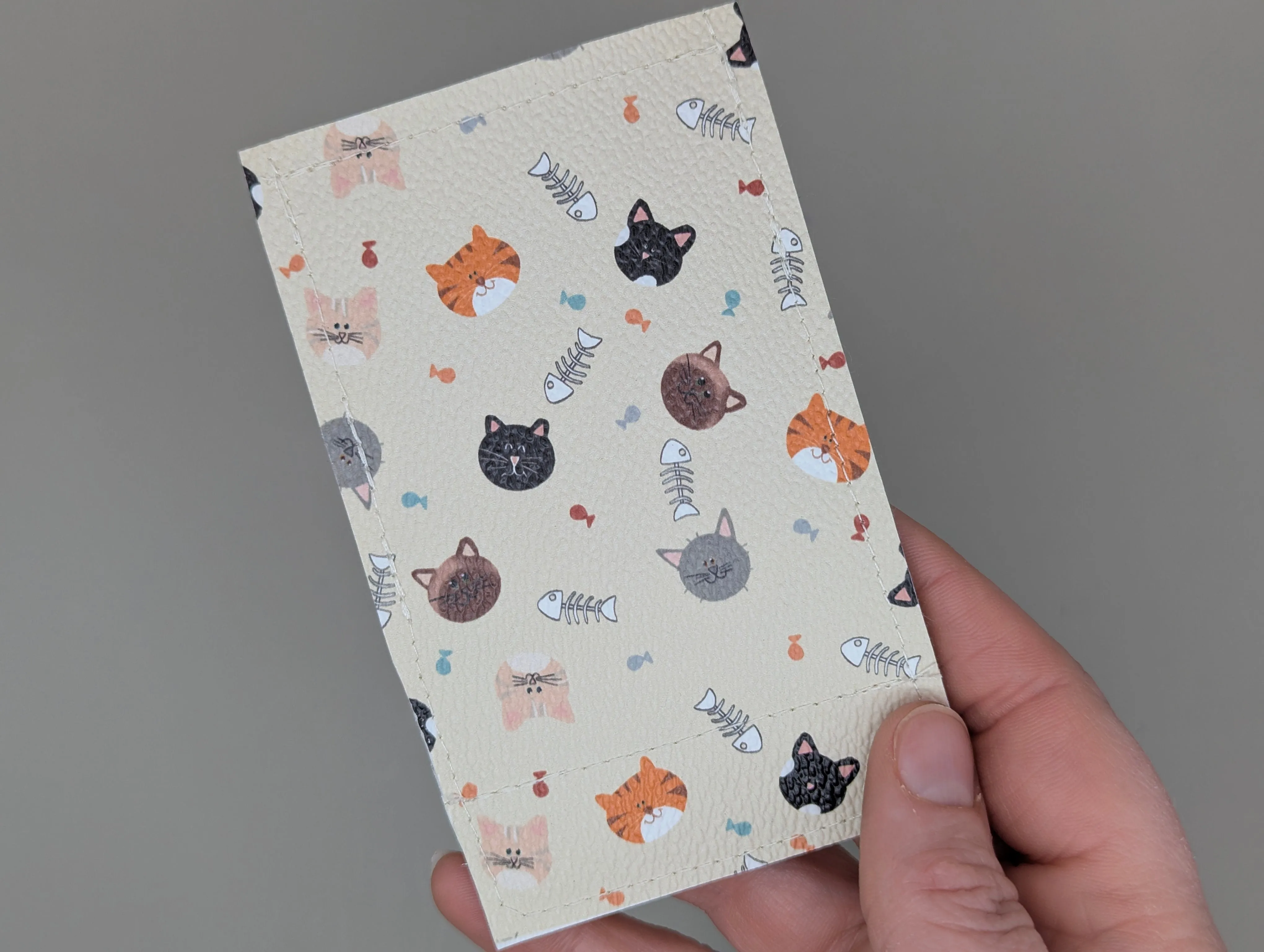 Card wallet /w coin pocket-Kitty Faces