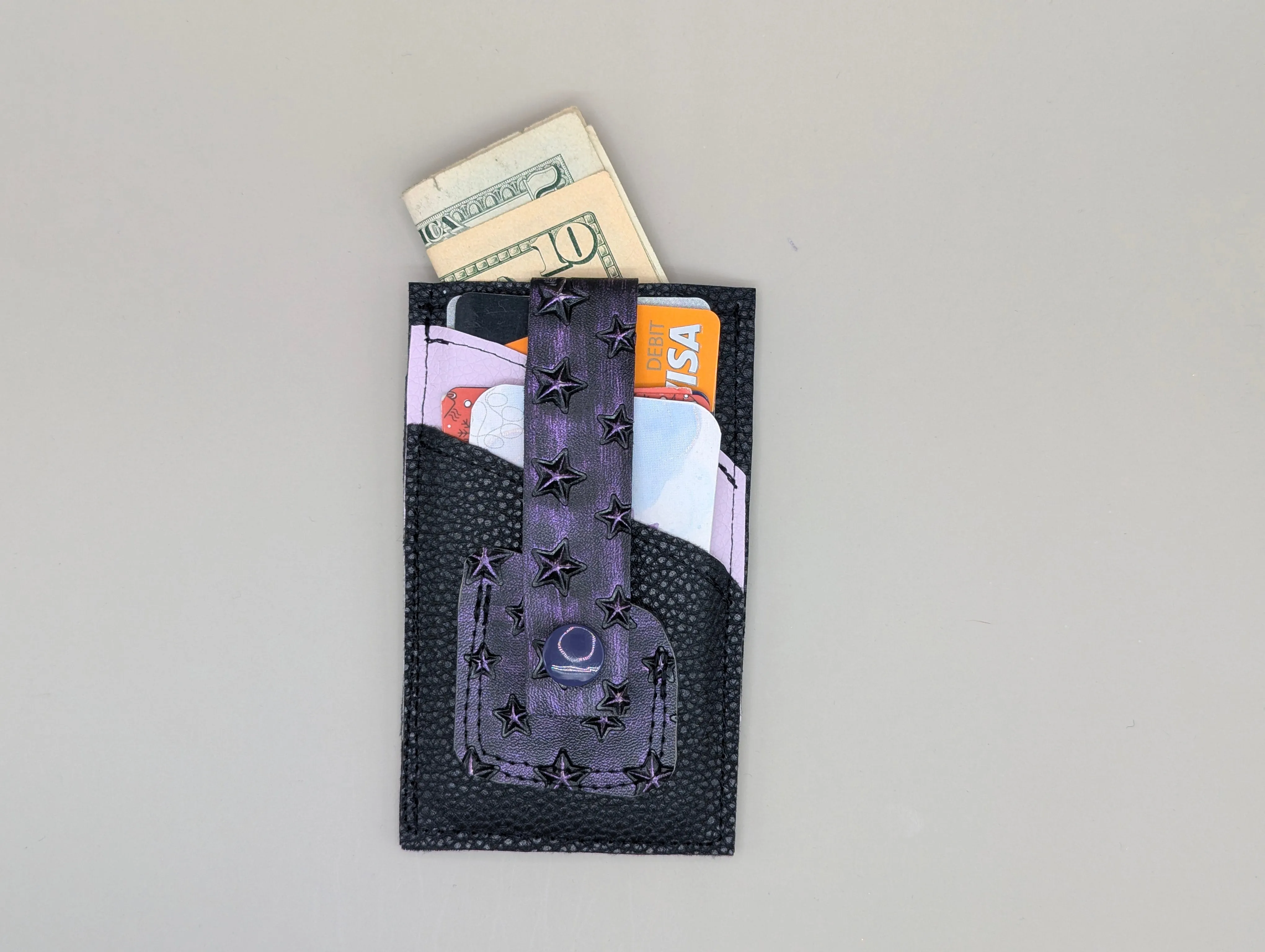 Card wallet with coin pocket