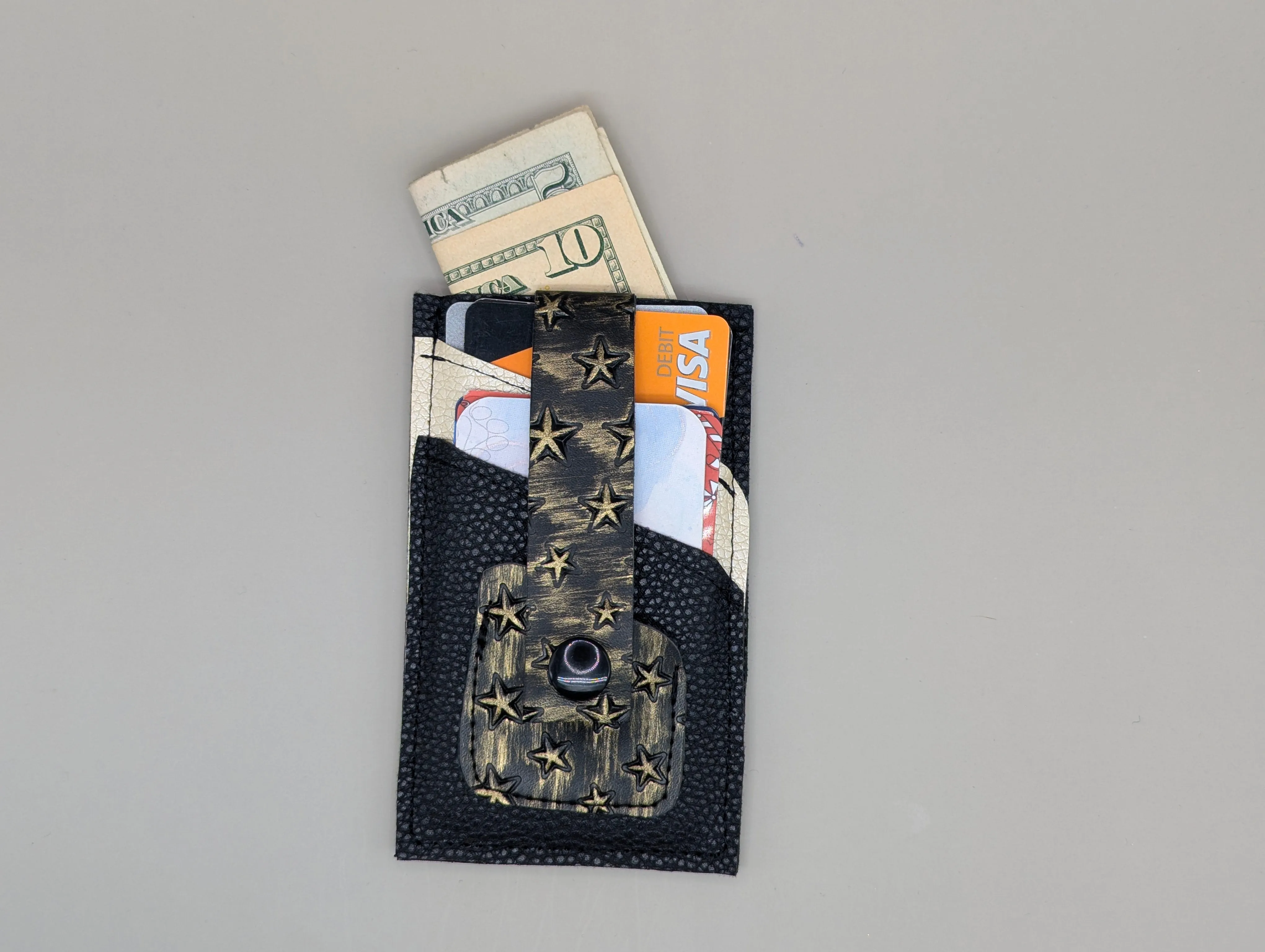 Card wallet with coin pocket