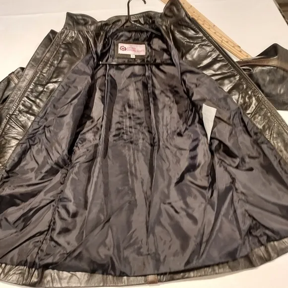 Celeb Womens genuine Captain America Sebastin leather jacket sz S