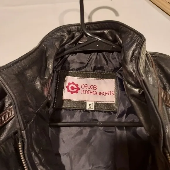 Celeb Womens genuine Captain America Sebastin leather jacket sz S