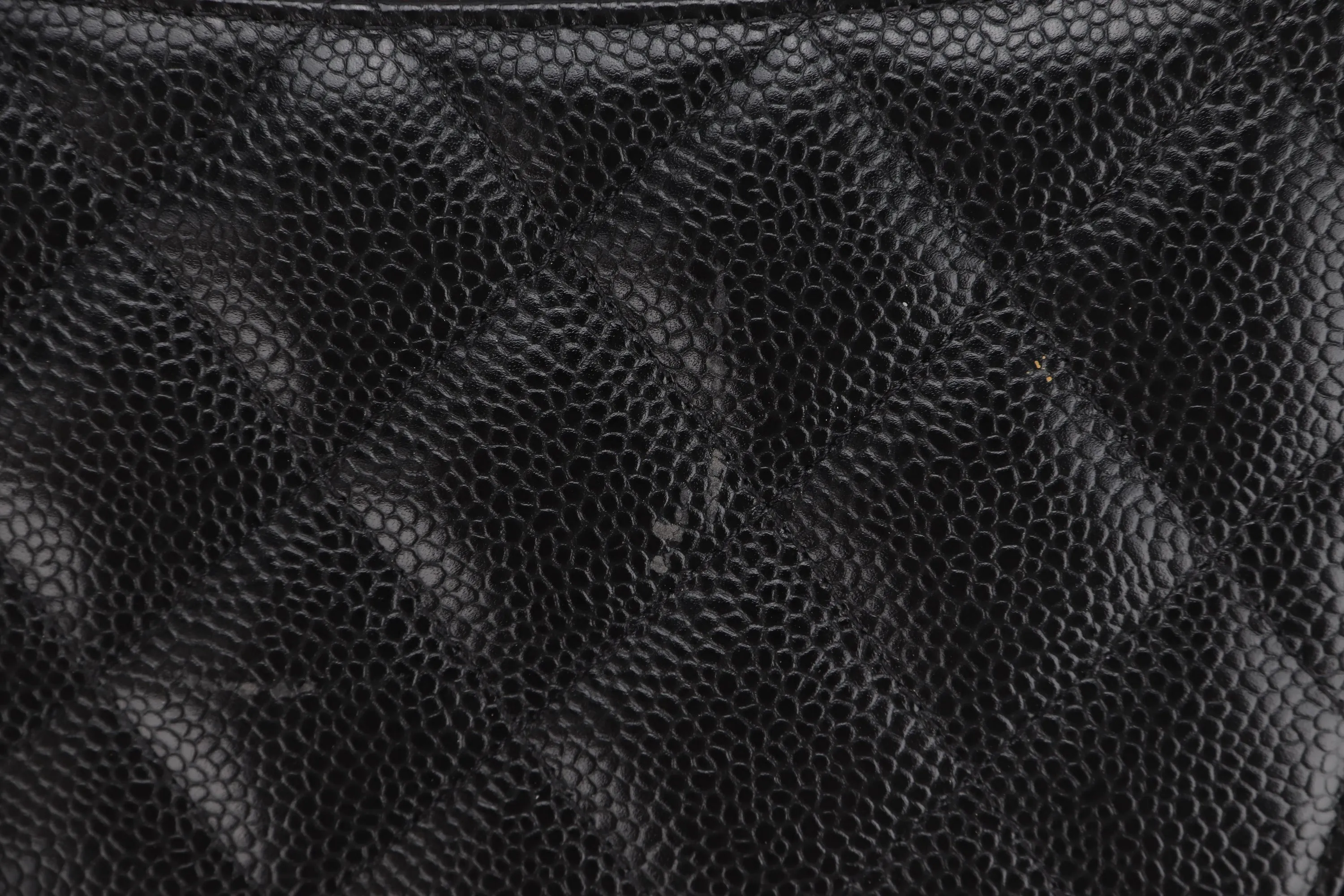 CHANEL DOUBLE FLAP BAG (1980xxxx) JUMBO BLACK CAVIAR LEATHER GOLD HARDWARE, NO CARD & DUST COVER