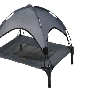 Charlie's Elevated Dog Bed With Tent Grey Large