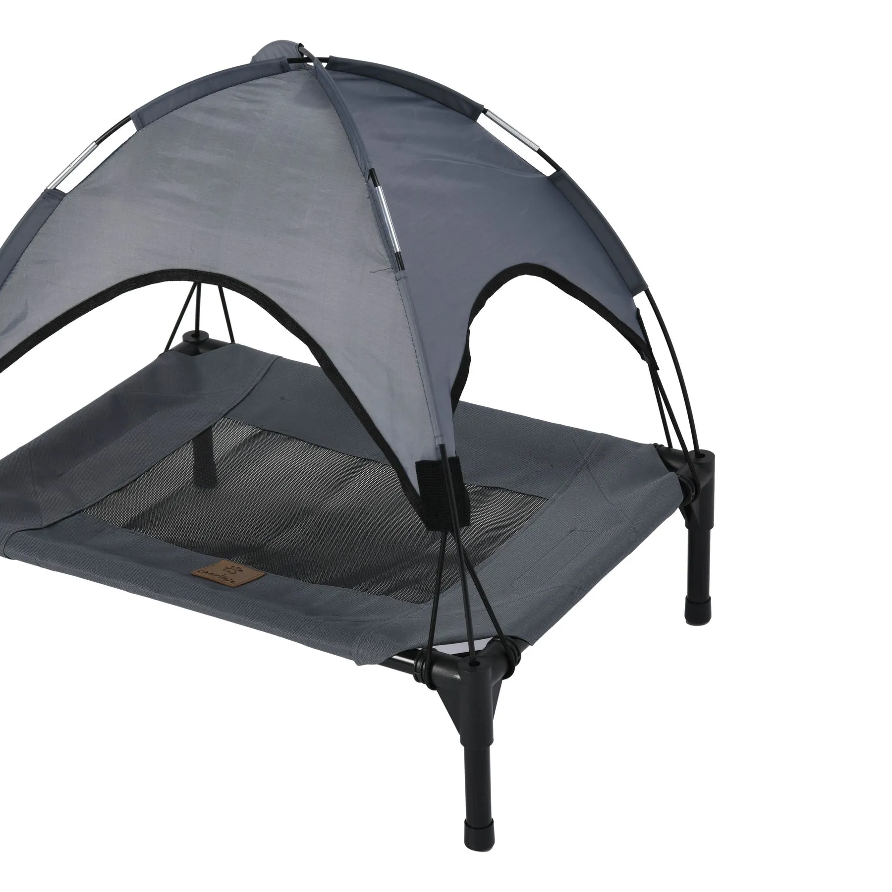 Charlie's Elevated Dog Bed With Tent Grey Large