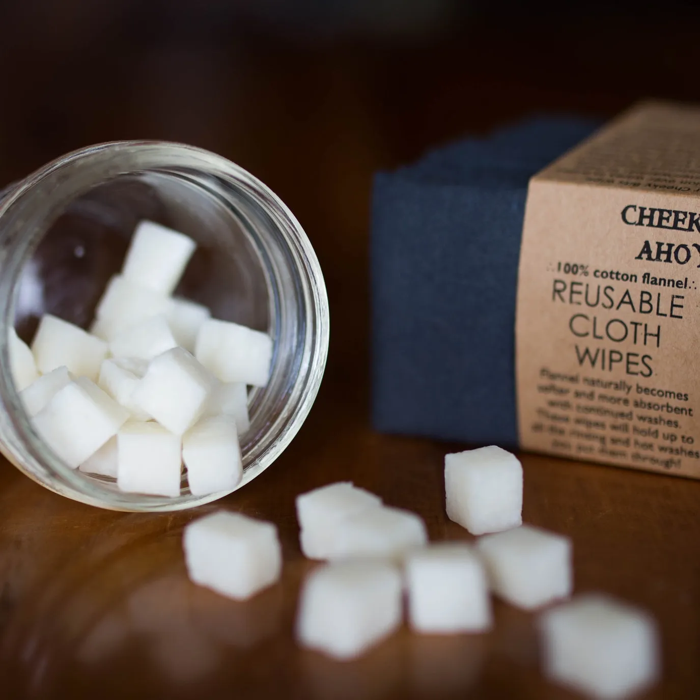 Cheeky Bits Cloth Wipe Solution - 20 bits in Kraft Bag