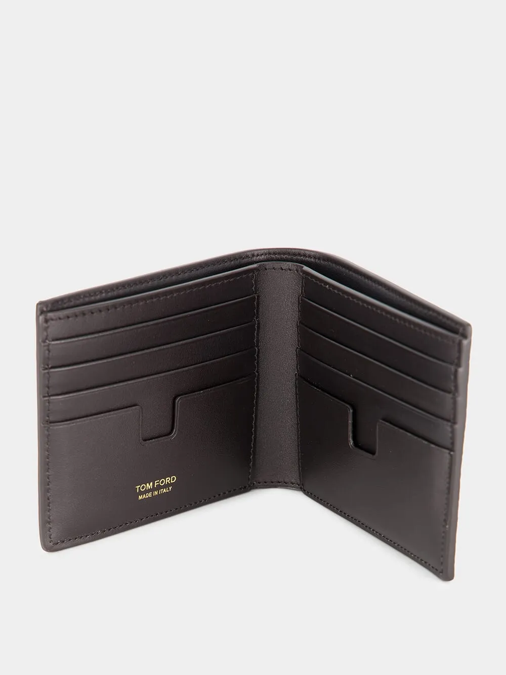 Chocolate Brown Crocodile-Embossed Cardholder