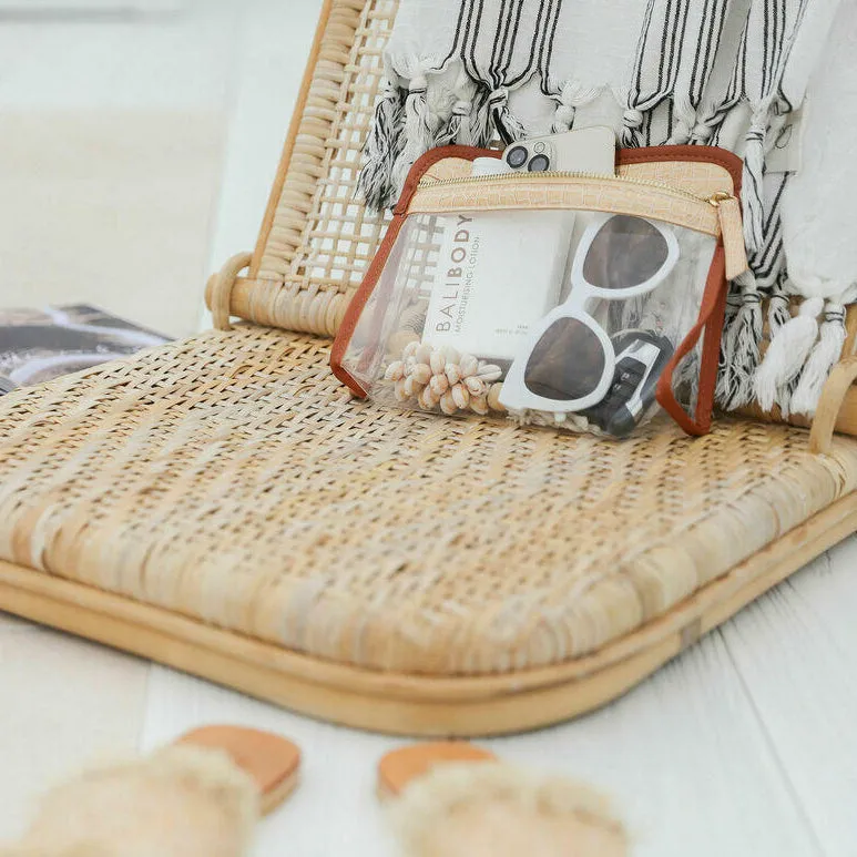 Clarity Pouch Vegan Leather & TPU