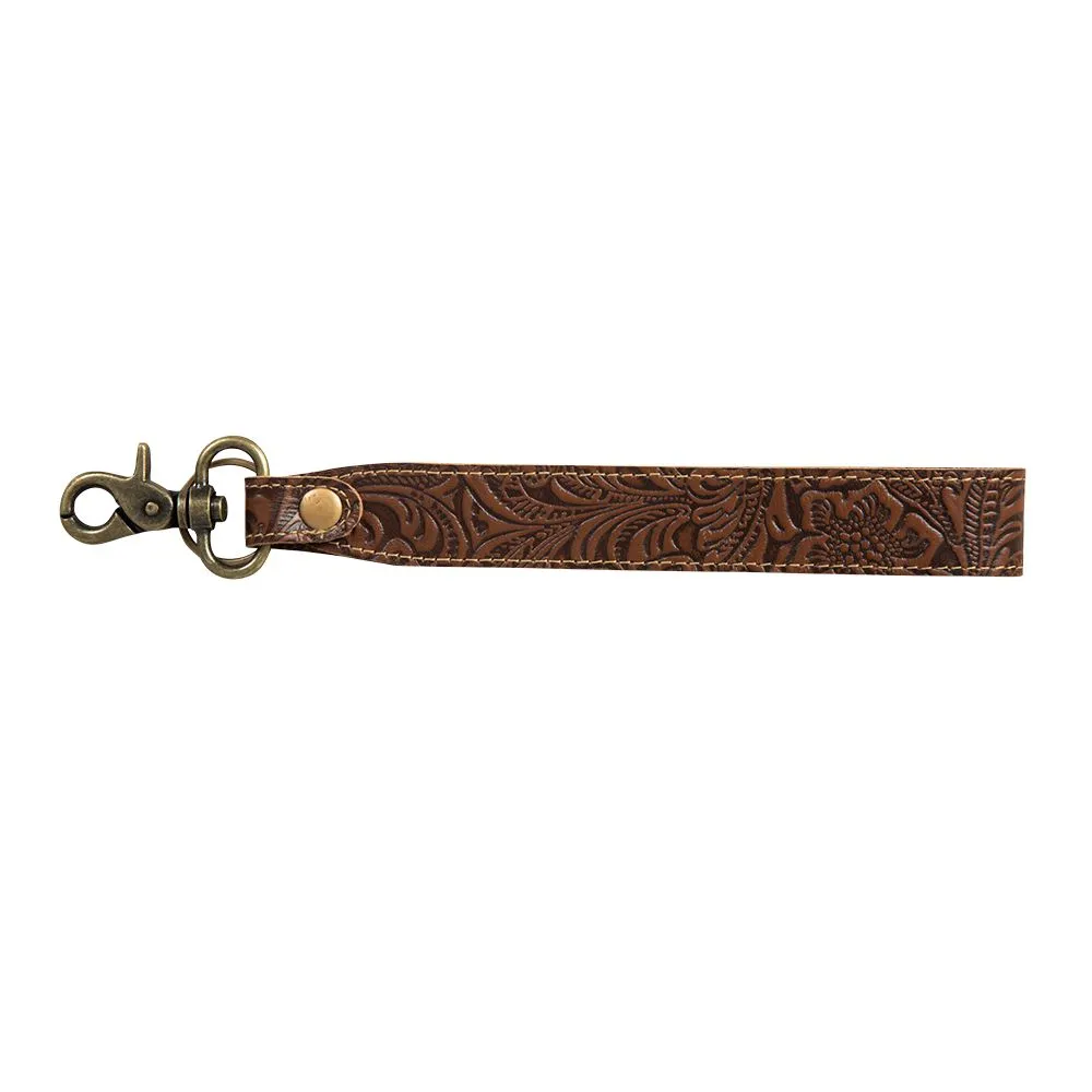 Classic Country Hand-Tooled Key Fob Myra
