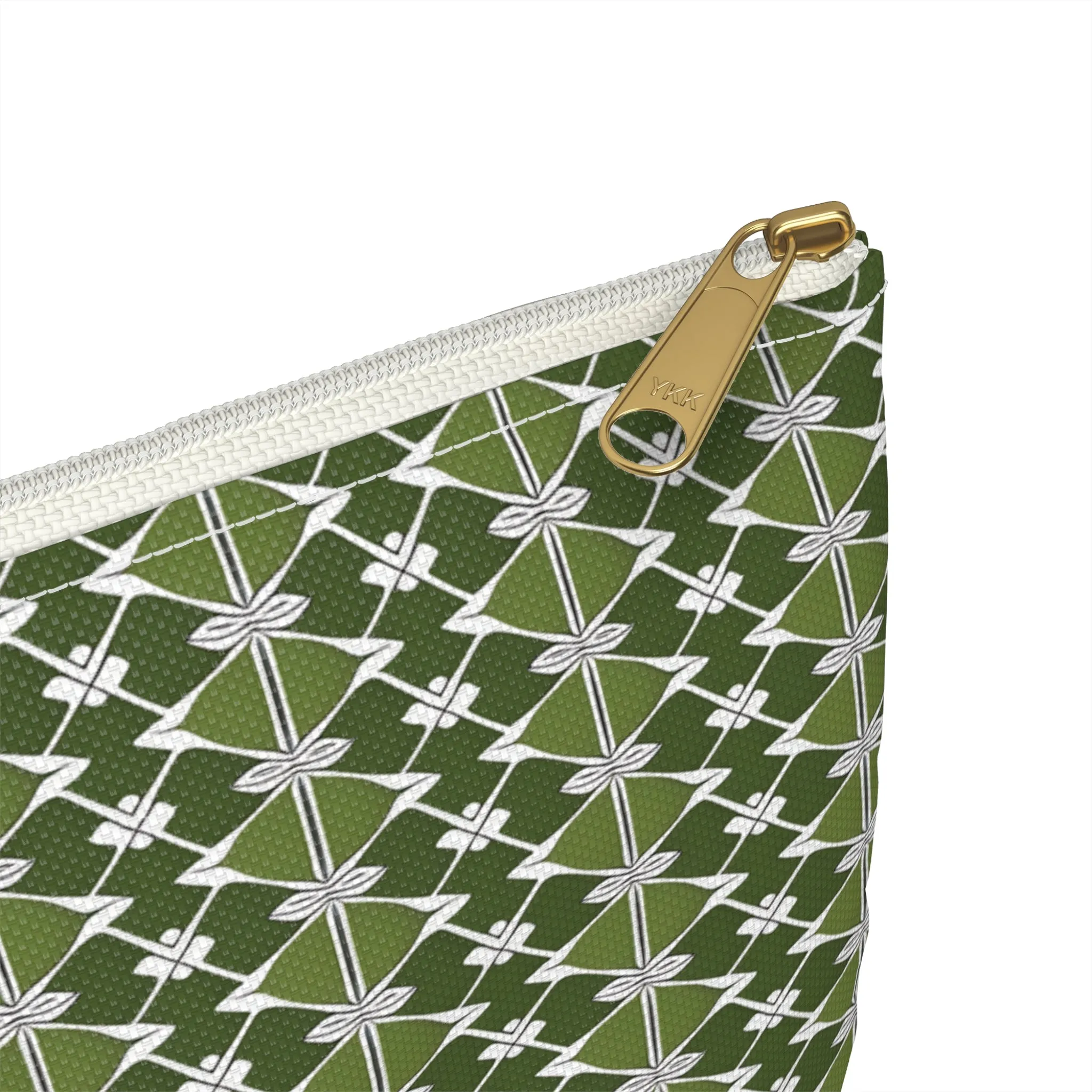 Classic Two Tone Green Cosmetic Travel Bag