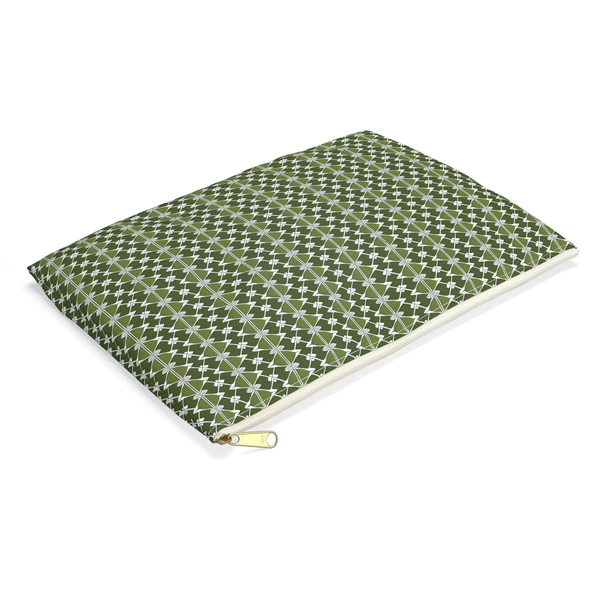 Classic Two Tone Green Cosmetic Travel Bag
