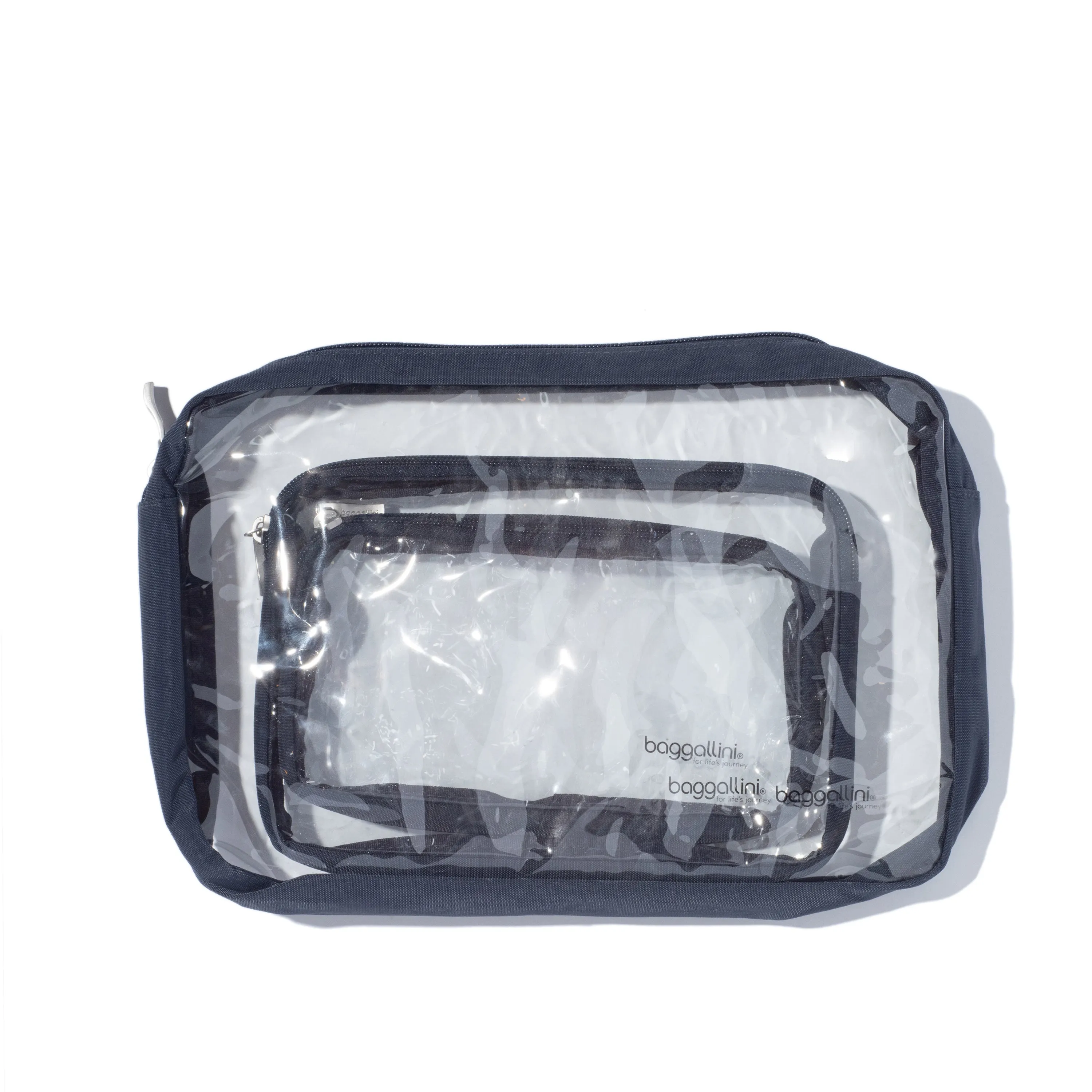 Clear Travel Pouches 3 Piece Set Cosmetic Toiletry Bags