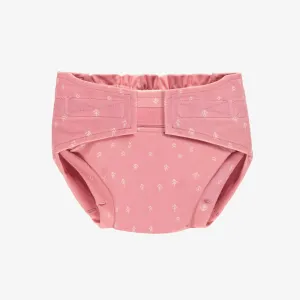 Couche réutilisable ultramince rose à motif de flèches, bébé || Ultra-thin pink reusable diaper with arrow all over print, baby