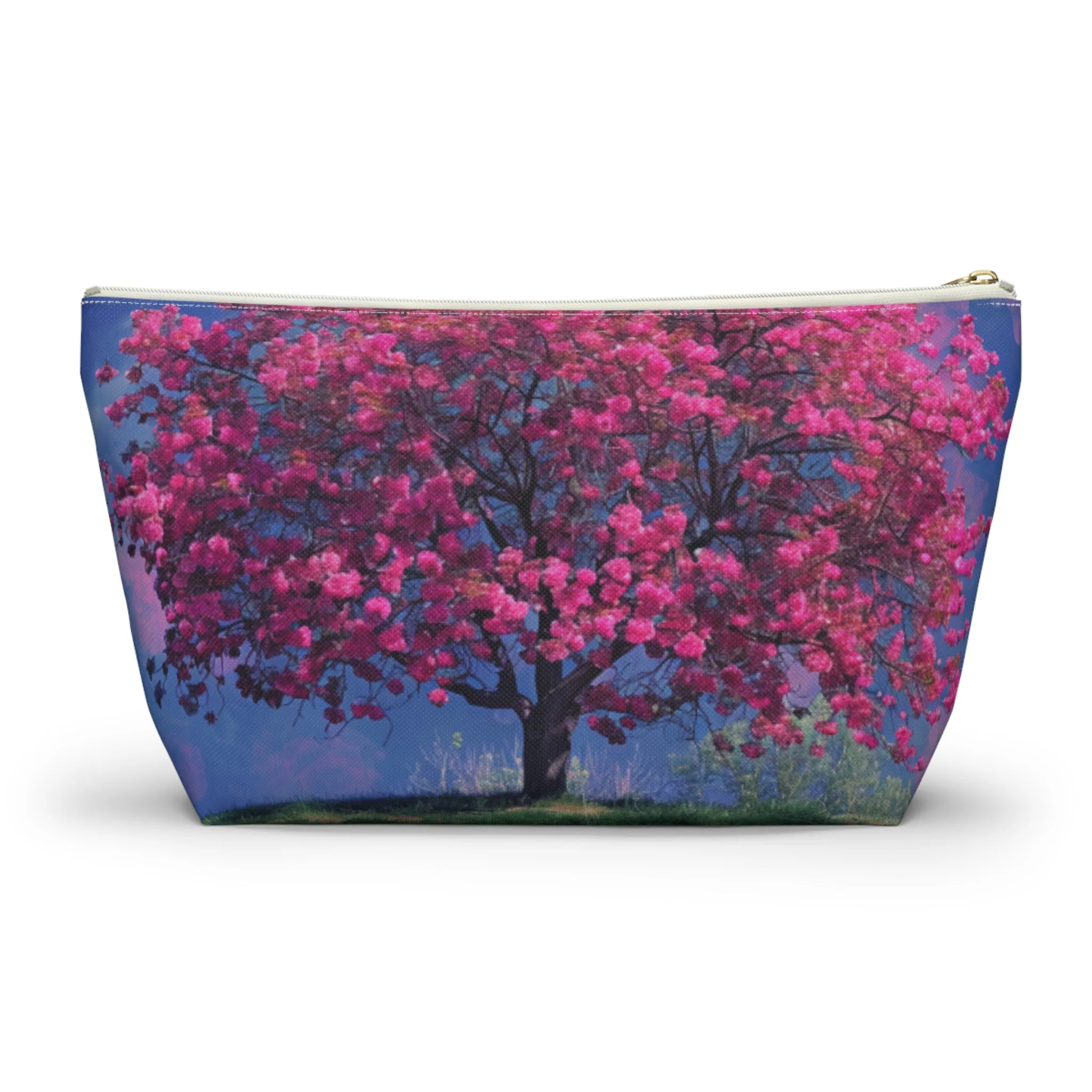 Crab Apple Bloom Accessory Pouch w T-bottom