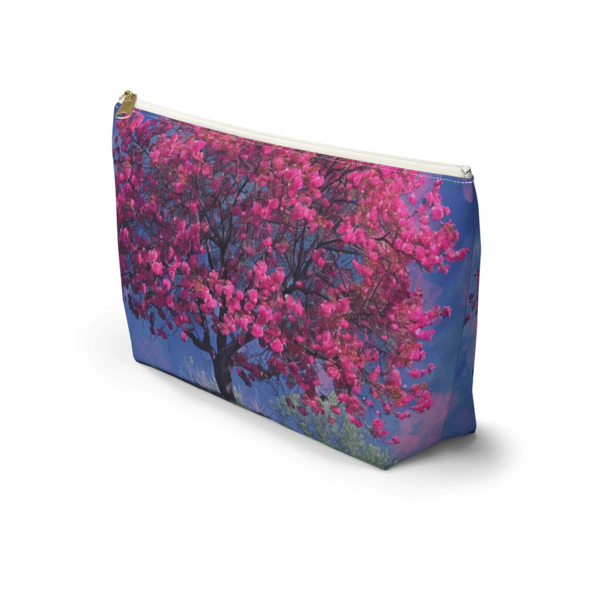 Crab Apple Bloom Accessory Pouch w T-bottom