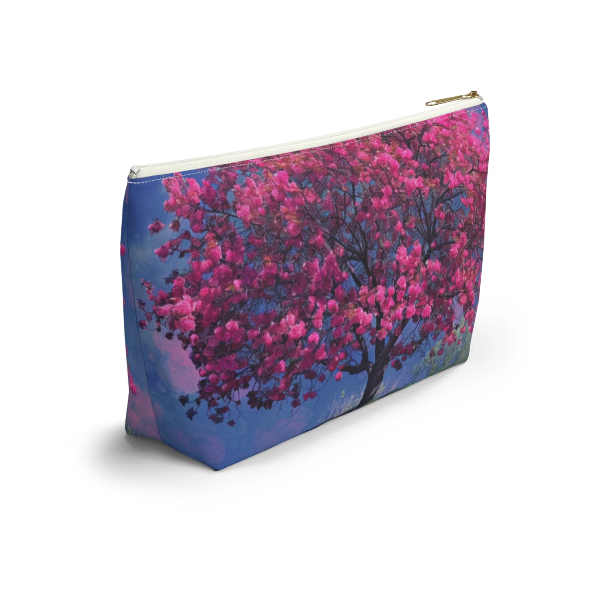 Crab Apple Bloom Accessory Pouch w T-bottom