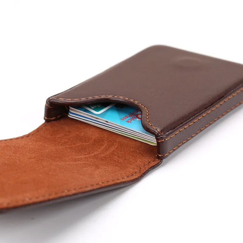 Cyflymder New Business Card Holder Men's Card Id Holders Magnetic Attractive Card Case Box Mini Wallet Male Credit Card Holder
