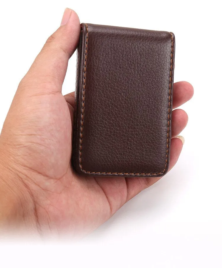 Cyflymder New Business Card Holder Men's Card Id Holders Magnetic Attractive Card Case Box Mini Wallet Male Credit Card Holder