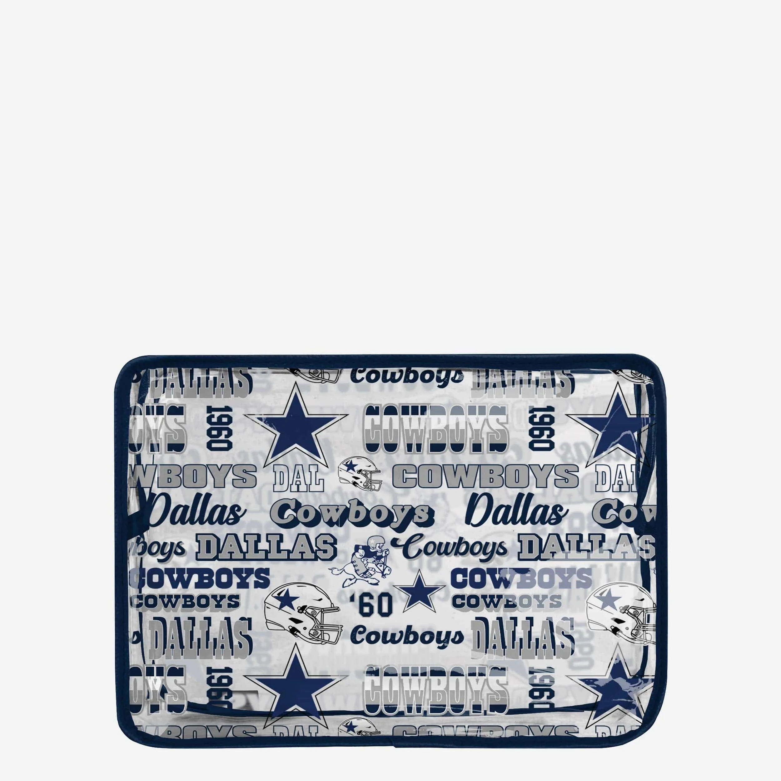 Dallas Cowboys Repeat Retro Print Clear Cosmetic Bag