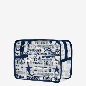 Dallas Cowboys Repeat Retro Print Clear Cosmetic Bag
