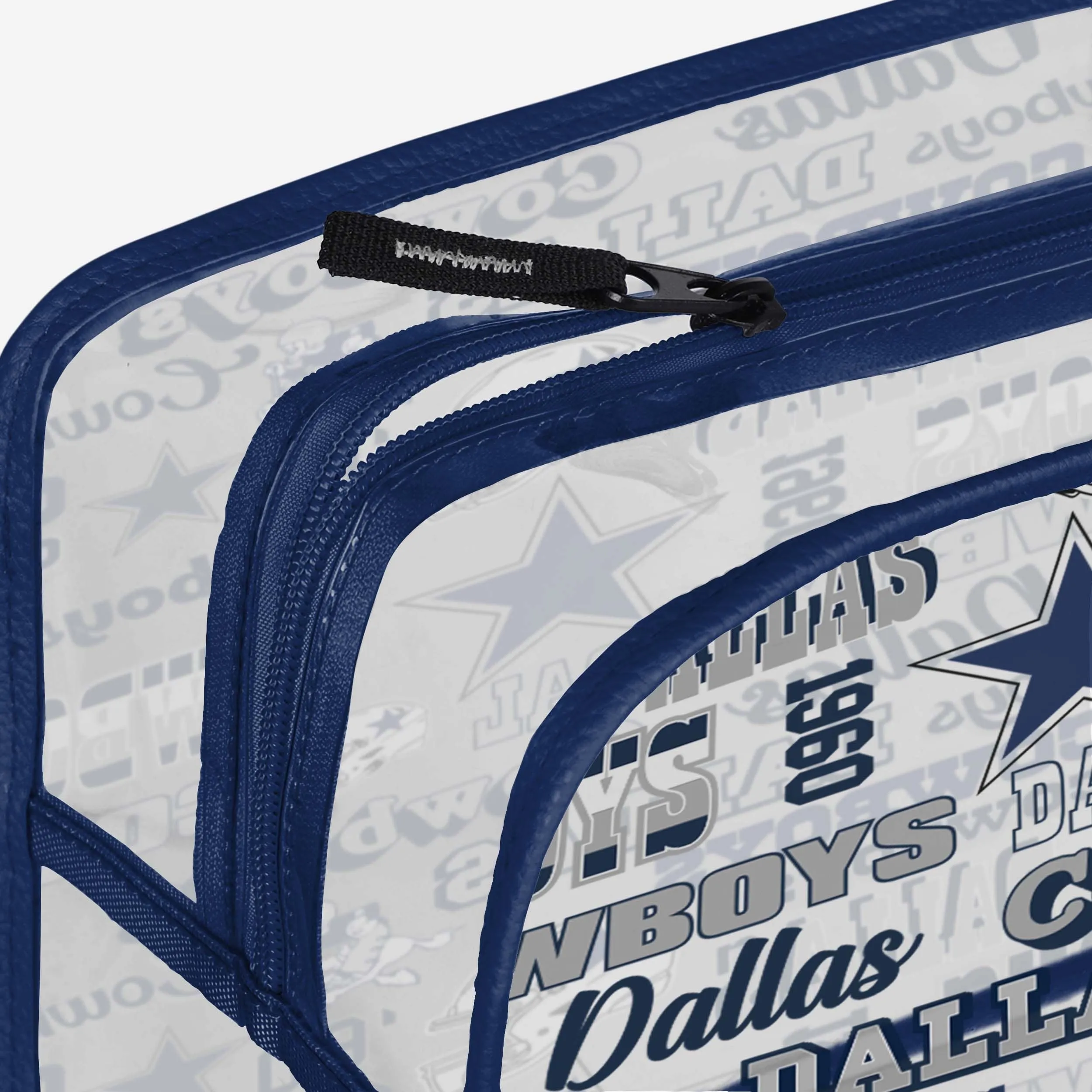 Dallas Cowboys Repeat Retro Print Clear Cosmetic Bag