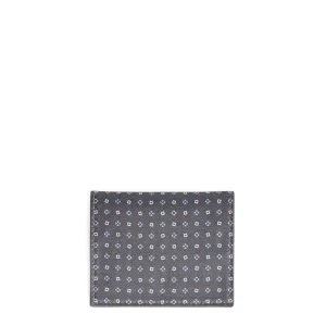 DARK GREY LEATHER FOLDING CARD HOLDER