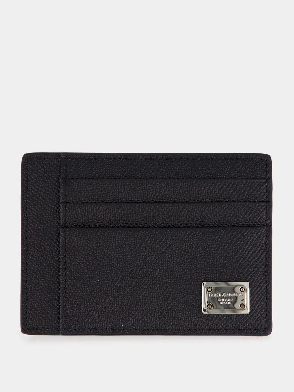 Dauphine-Print Calfskin Card Holder