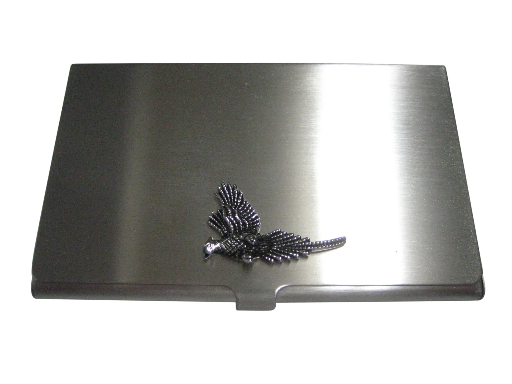 Detailed Flying Pheasant Bird Business Card Holder