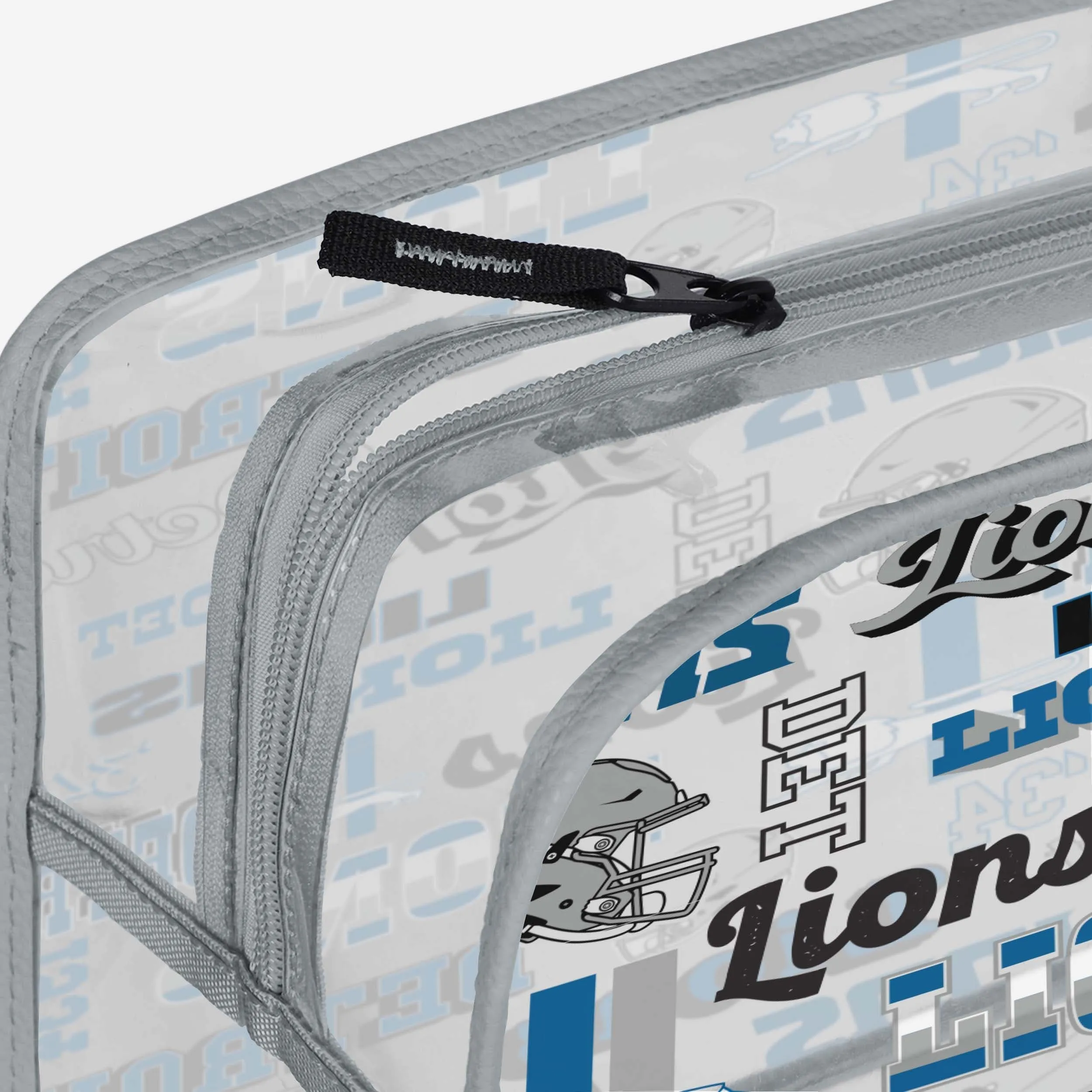 Detroit Lions Repeat Retro Print Clear Cosmetic Bag