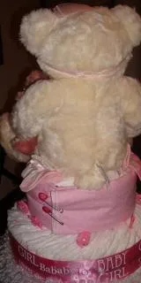 Diaper Cake - Pink Teddy (Girl)