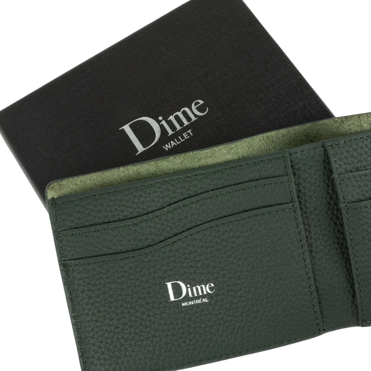 Dime MTL Classic Leather Wallet | Dark Forest Green
