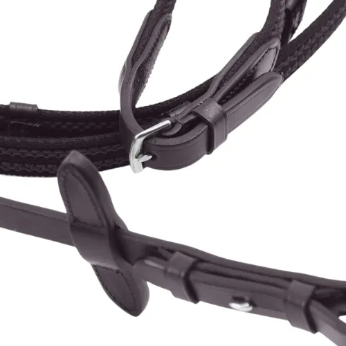 Domenico Web and Rubber Grip Reins Brown