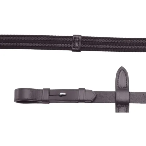 Domenico Web and Rubber Grip Reins Brown