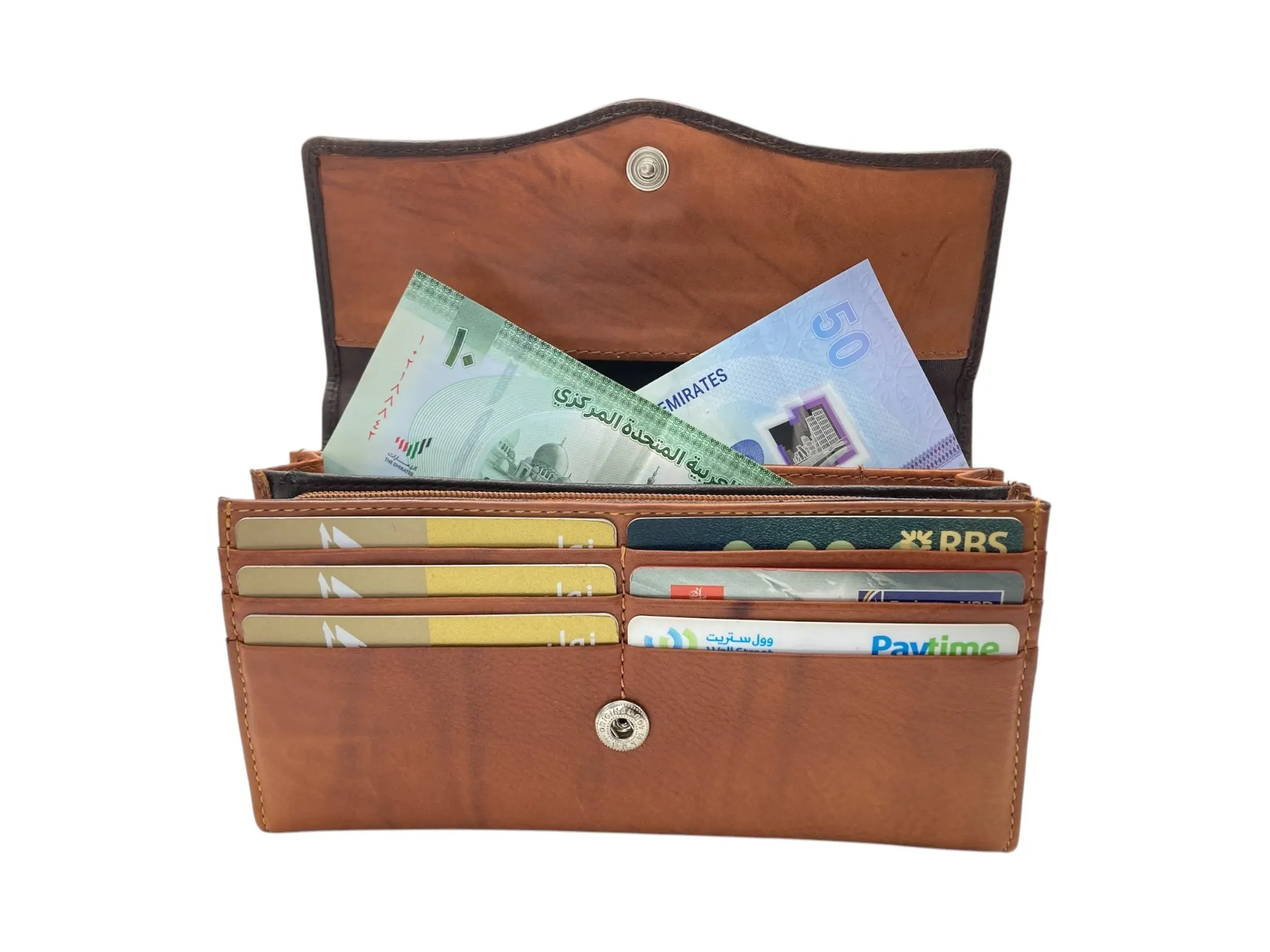 Double Side Open Full Grain Leather wallet, Stylish and Practical  Wallet # 1771