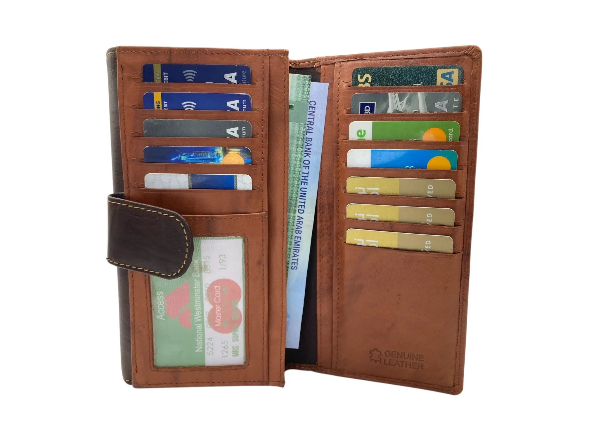 Double Side Open Full Grain Leather wallet, Stylish and Practical  Wallet # 1771