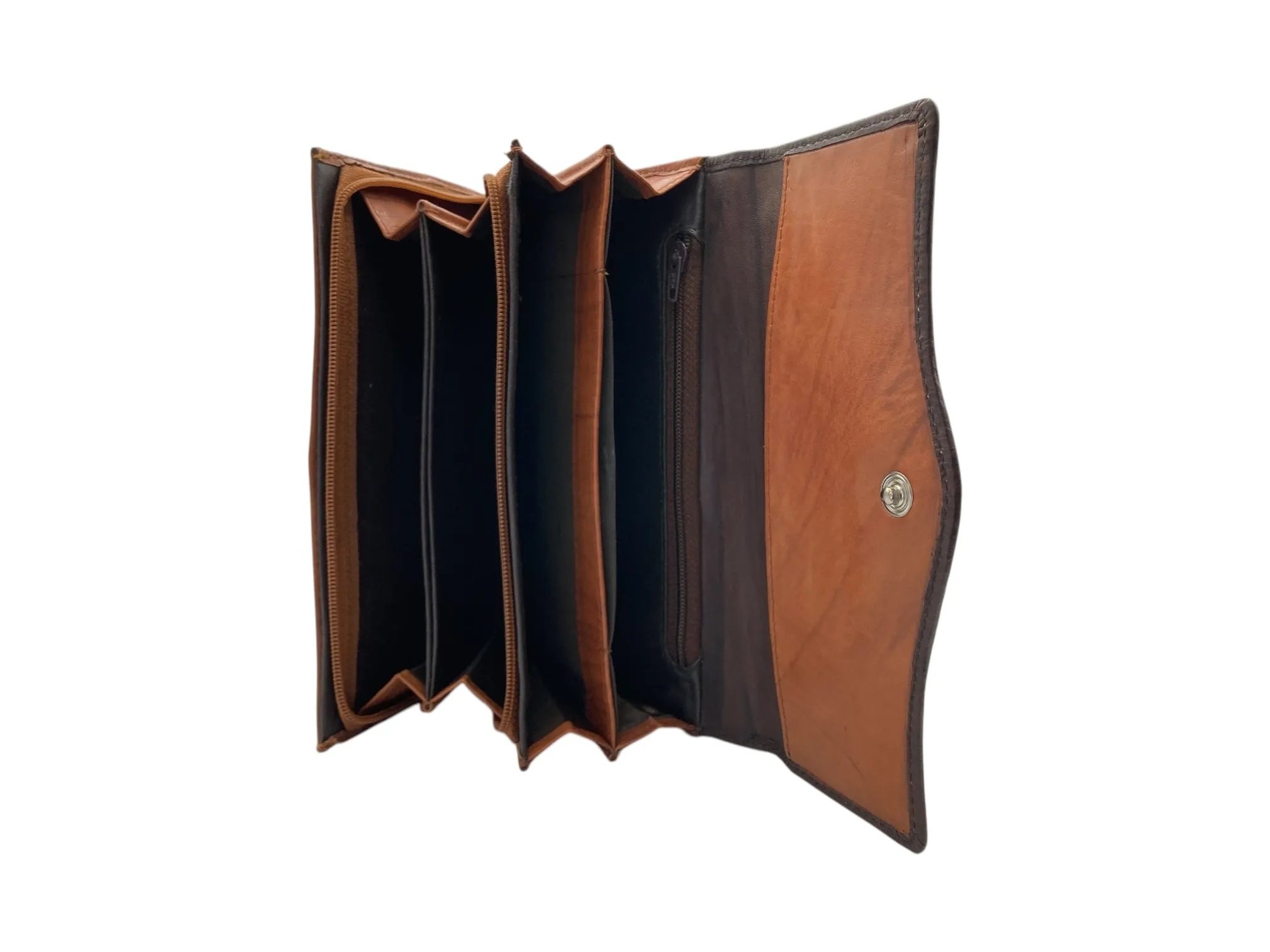 Double Side Open Full Grain Leather wallet, Stylish and Practical  Wallet # 1771