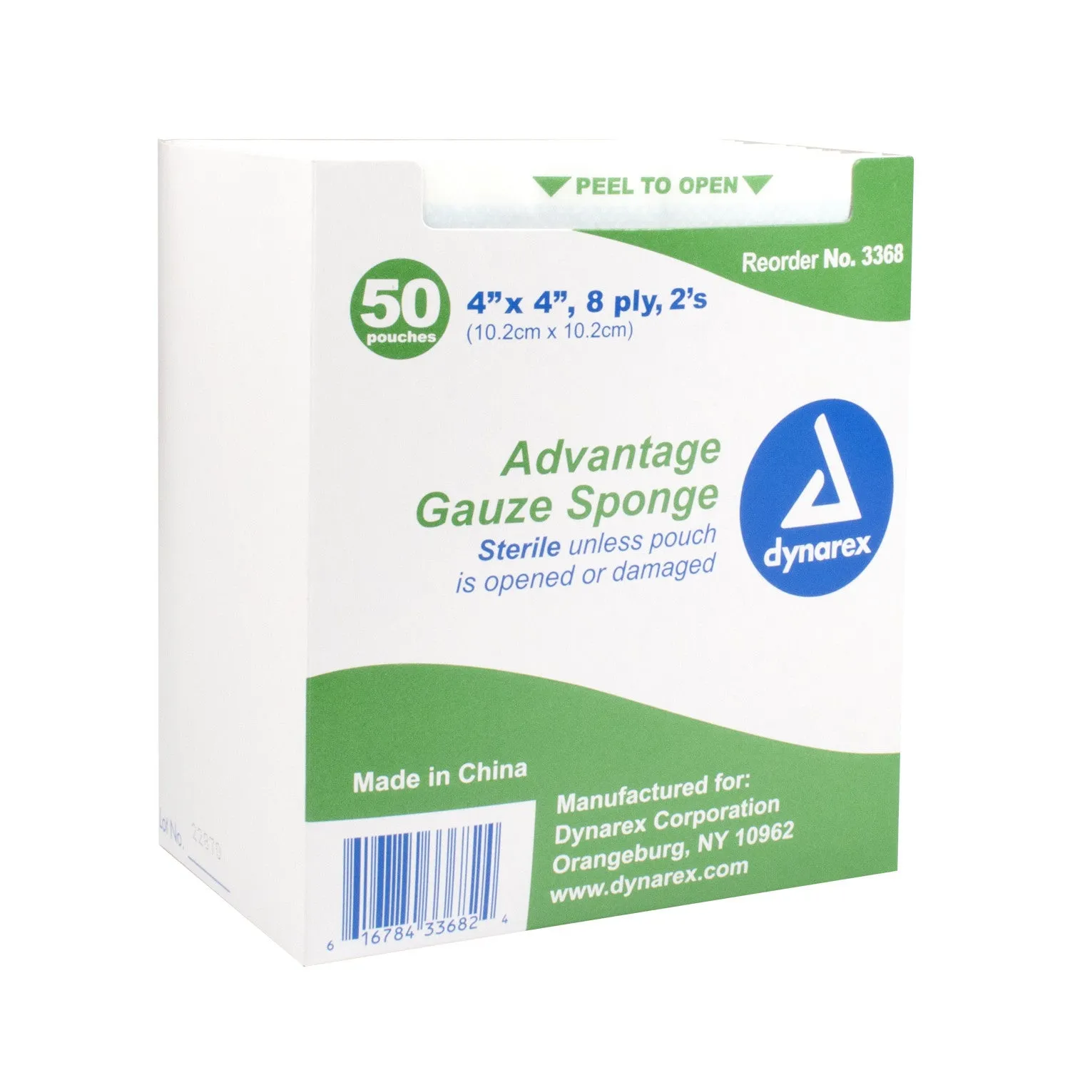 Dressing Gauze Pad 100% Cotton Sterile 2's 4x4 Value Line by Dynarex