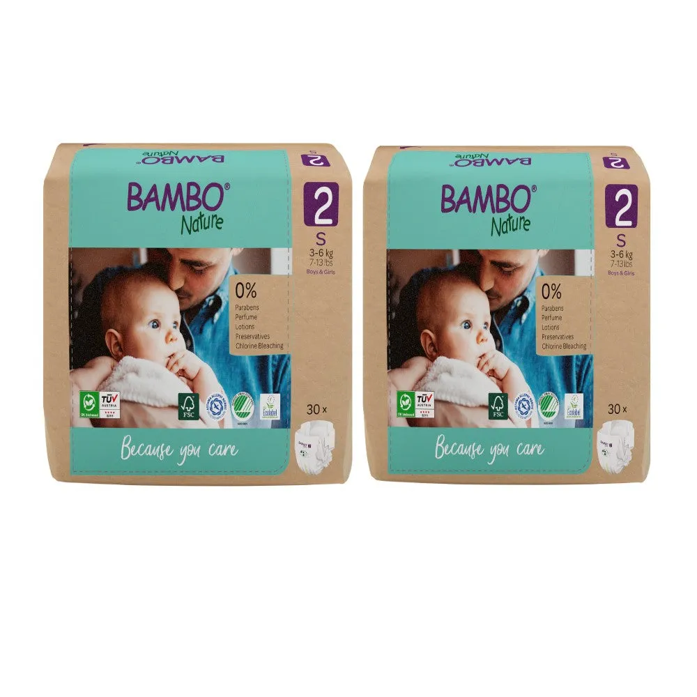 Eco-Friendly Diapers (Size 2, 3-6kgs)