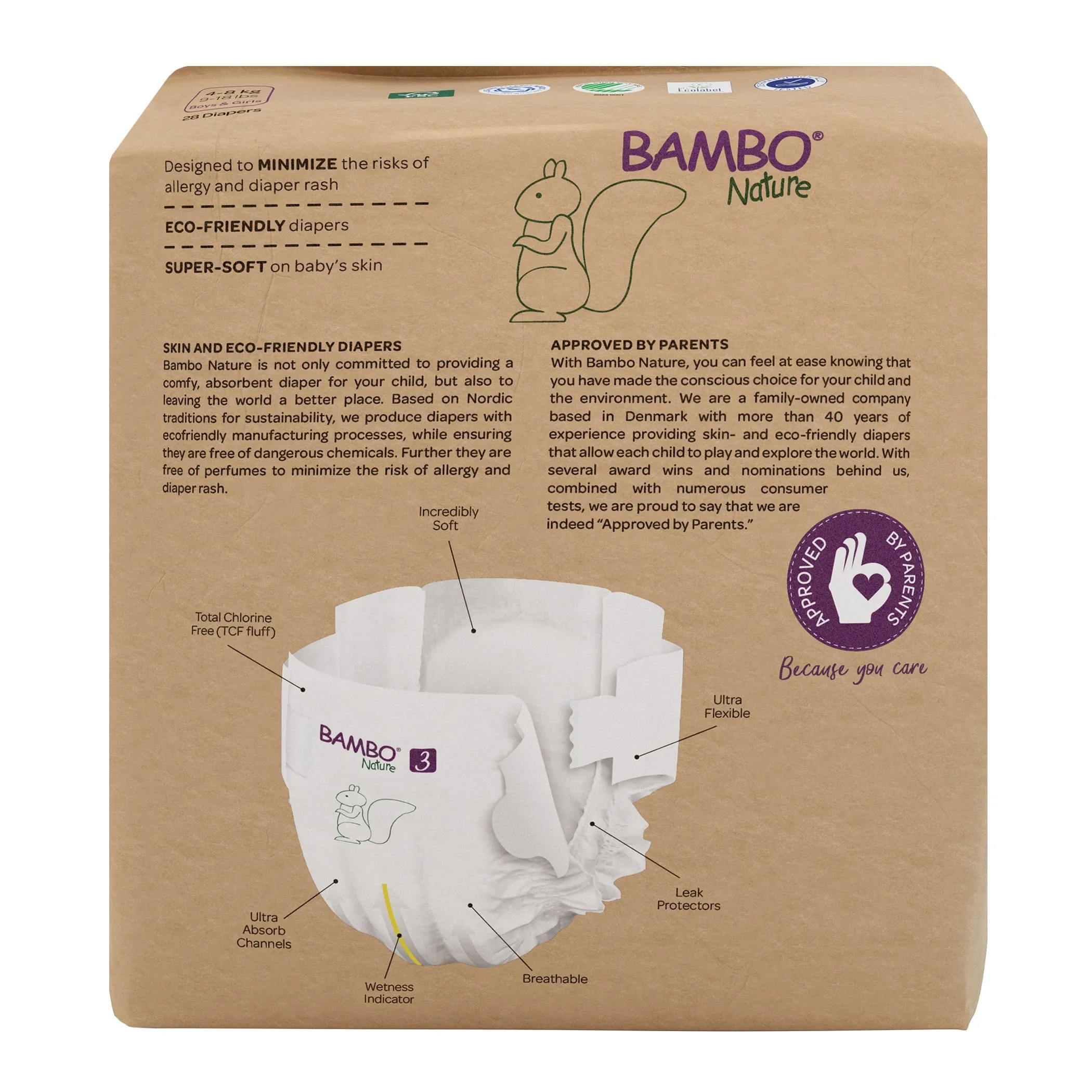 Eco-Friendly Diapers (Size 3, 5-9kgs)