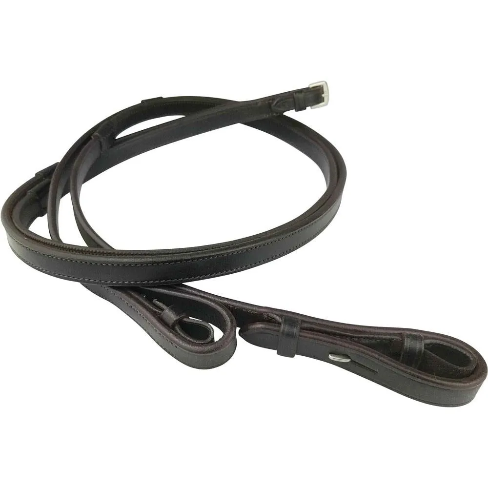Eco Rider 5/8 Inch Inside Grip Reins - Leather and Non-Slip Rubber Combo