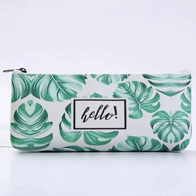 Elegant Small Fresh Print Stationery Portable Stylish Simple Pencil Case Cool Case For Students Office School Pouch
